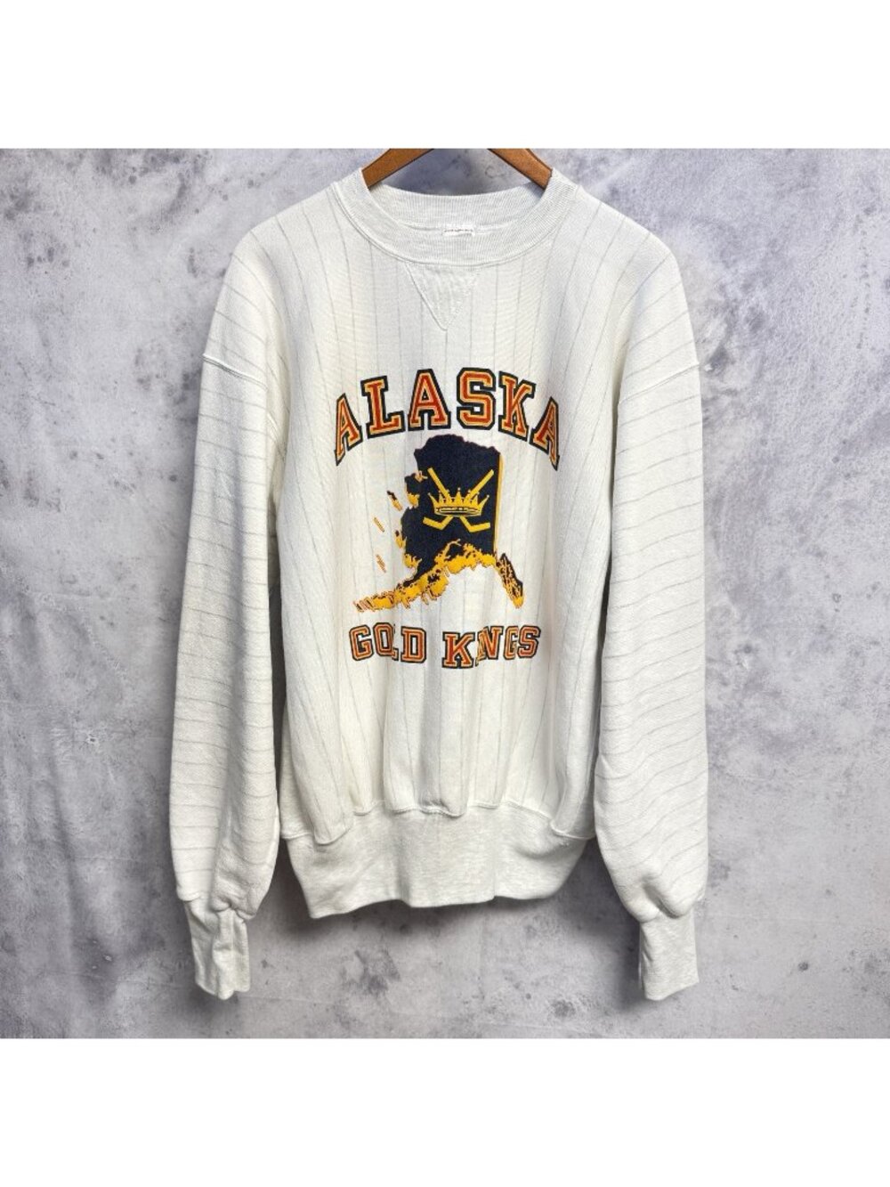 Vintage 90s Alaska Gold Kings Sweatshirt Mens XL Crew Neck College House USA